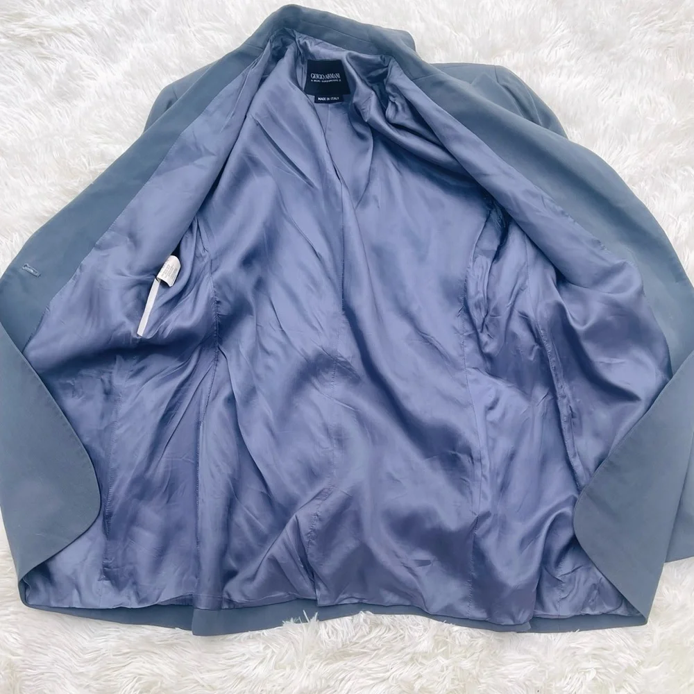 Giorgio Armani Borgonuovo 21 Women’s Y2K Single Breasted Jacket Slate | Size 10 - Picture 10 of 11